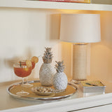 7401 Sand Faux Grasscloth Column Table Lamp