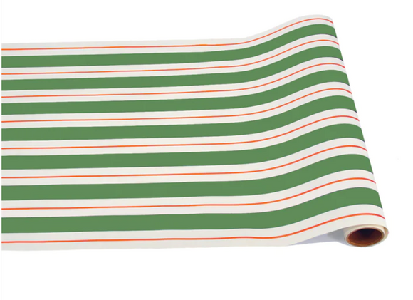 Green & Red Awning Stripe Runner