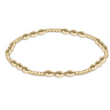 Harmony Joy Pattern 2mm Bead Bracelet- Gold