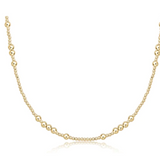 17" CHOKER BEADED - HOPE UNWRITTEN GOLD 4MM