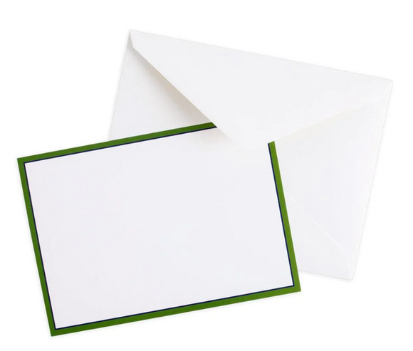 Correspondence Cards Classic 2 Tone Hunter Green/Navy