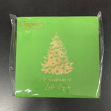 CN Paper Linen  Leaf Green w/ Gold Tree Christmas at Lake Oconee
