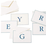 Thank You Navy Embossed Notes