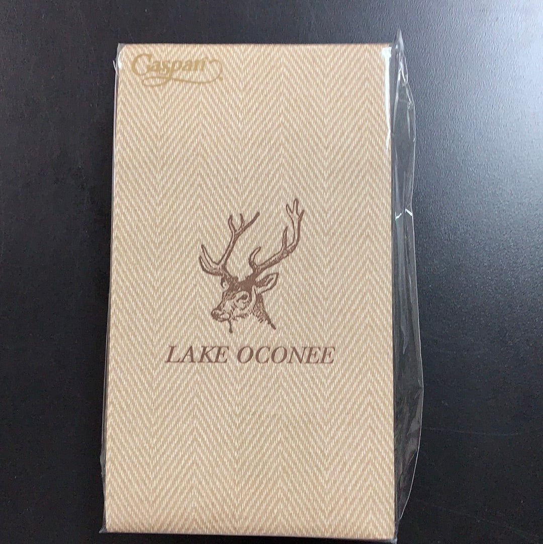 a brown rectangular object with a deer head in it
