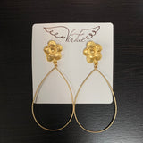 3600H Flower Post with Hoop Earring
