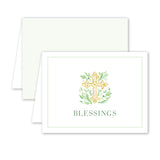 Cross Green Blessings Card