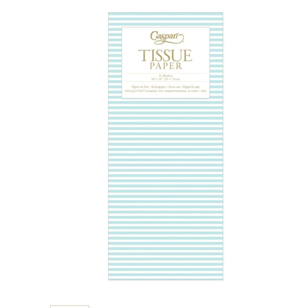 Tissue Paper | Mini Stripe Robin's Egg
