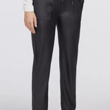 Faux Leather Effect Jogger- Black
