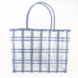 Keone Woven Beach Tote Clear/Light Blue