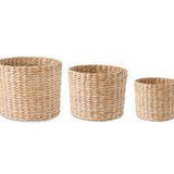 Woven Basket W Buttons