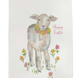 Lamb with Flowers Dish Towel