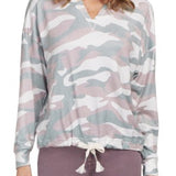 L/S Top W/ Drawstring Hem- Lilac Mist S