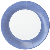 Round Linen Blue Dinner Plate