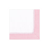 Linen Border Petal Pink Cocktail Napkin