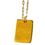 Lord's Prayer Link Chain Necklace