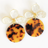 9900LD Acrylic Circle Disc on Large Metal Lotus Flower Post