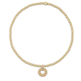 Classic Gold 2mm Bead Bracelet- Love small gold disc