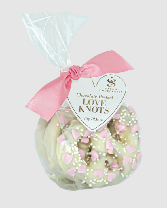 White Chocolate Love Knots Pretzel Bag