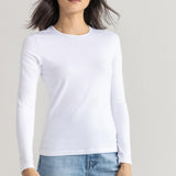 S: Long Sleeve Crew: White