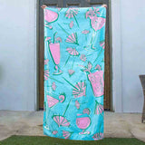 Mai Tai Beach Towel Aruba Blue/Light Pink/Kelly 34x70