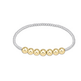 Classic Beaded Bliss 3mm Bead Bracelet- 6mm- Mixed Metal