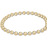 Classic Grateful Pattern 4mm Bead Bracelet- Mixed Metal