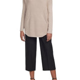 L/S Cowl Neck Sweater- Heathered Mocha L
