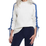 L/S Mock Neck Sweater- Cobalt Colorblock