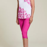 Sleeveless Mock Neck Top- Pink Punch