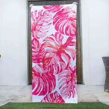 Monstera Leaf Beach Towel Hot Pink/Light Pink/Orange 34x70