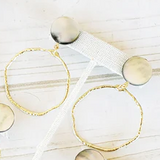 3402BH Mother of Pearl Post w/ Branch Hoop