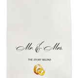 Mr. & Mrs. with Rings Dishtowel D586