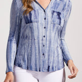 L/S Button Front Top- Nautical