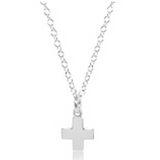 16" Necklace Sterling- Signature Cross Sterling Charm