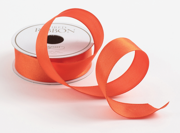 Ribbon Orange Satin Narrow