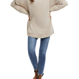Ottoman Knit Tunic- Heathered Camel