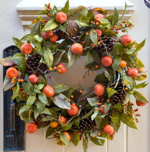 Autumn Persimmon Wreath