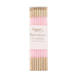 Birthday Slims Candles Petal Pink/Gold