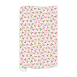 Handpainted Pink Ribbon & Holly Pattern giftwrap