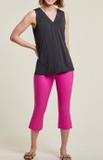 Flatten it Pull on Capri with Hardware- Fiji Flower