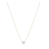 16" Necklace Gold- Admire Pink Opal
