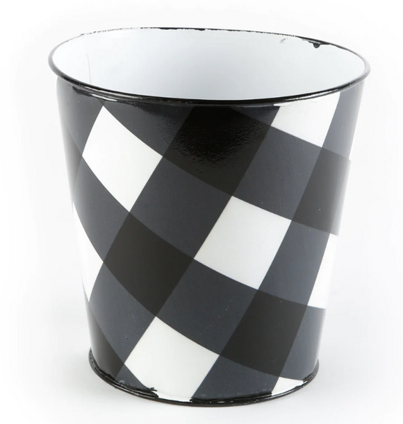 Black/White Plaid Bucket