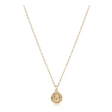 16" Necklace Gold- Protection Gold Disc