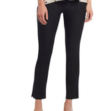 Flatten It Pull On Ankle Pant With Slit- Black