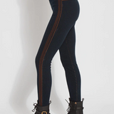Reagan Legging w/ Piping- Indigo