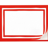Label - Stripe Border Red
