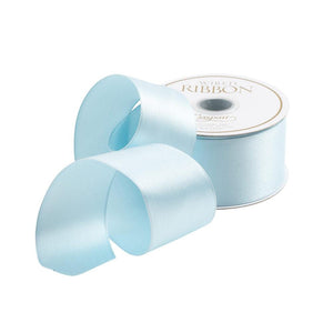 Ribbon Light Blue Satin Wired