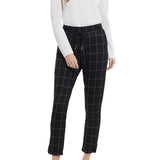 Pull On Ankle Pant W/ Rounded Hem- Black