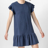 Ruffle Sleeve Peplum Dress