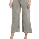 Audrey Wide Leg Crop W/ Coin Pockets- Seagrass